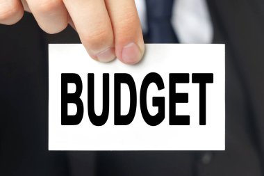 İş konsepti. İş adamı, üzerinde 