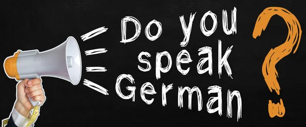 Ein Geschäftsmann Spricht Einen Lautsprecher Neben Dem Text You Speak — Stockfoto