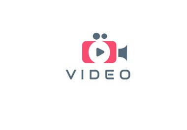 Basit şekil video logo şablonu.