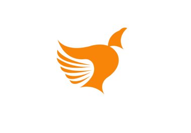Kuş Fly Yaratıcı Logo Modern Basit Vektör Editable Şablon Lüks