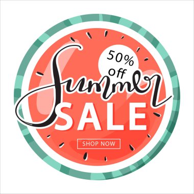 Yaz satış promosyon afiş şablonu.