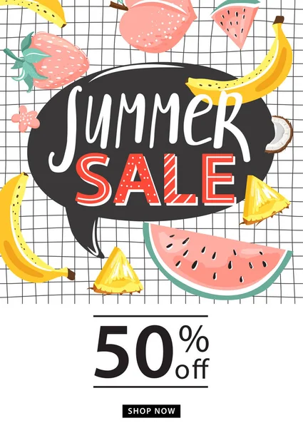 Yaz satış promosyon poster şablonu.