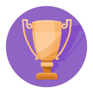 Altın ödül kupası ile ödül illüstrasyon.