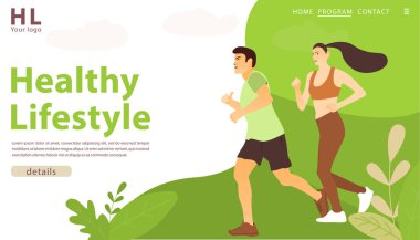 Bir park soyut arka plan düz tarzda çalışan çift.