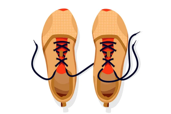 Vector illustration with sport shoes. Sneaker shoes. — Stock Vector