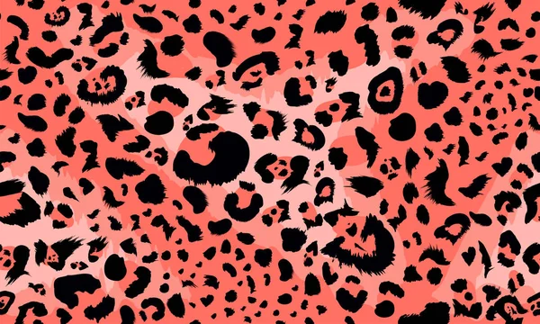 Padrão sem costura de leopardo. Impressão animal com pontos de leopardo . — Vetor de Stock