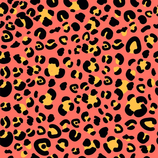 Leopard sömlösa mönster. Djurtryck med leopardprickar. — Stock vektor