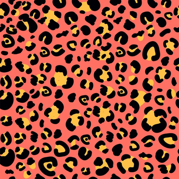 Patrón sin costura de leopardo. Estampado animal con puntos de leopardo . — Vector de stock