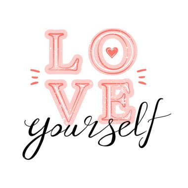 Sloganı ve kalp ile Moda t-shirt baskı. Trendy tipografi sloganı tasarımı 