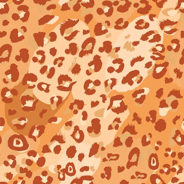 Leopard sömlösa mönster. Djurtryck med leopardprickar. — Stock vektor