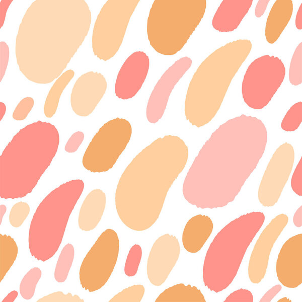 Abstract seamless pattern with colorful elements. Trendy simple geometric shapes.