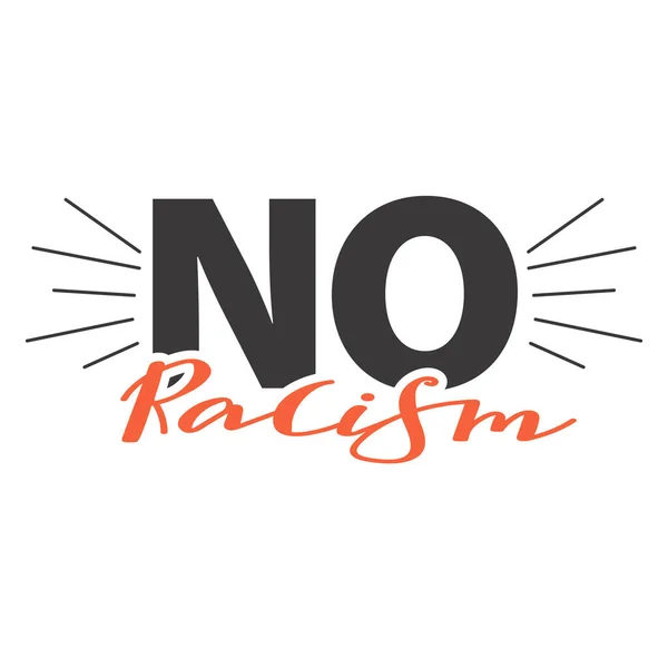 Nincs Rasszista Betűszó Tervezés Fekete Élet Anyag Koncepció Illusztráció Harc — Stock Vector
