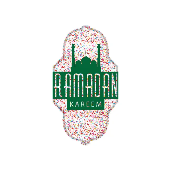 Papel de corte Ramadan com design de confetes — Vetor de Stock
