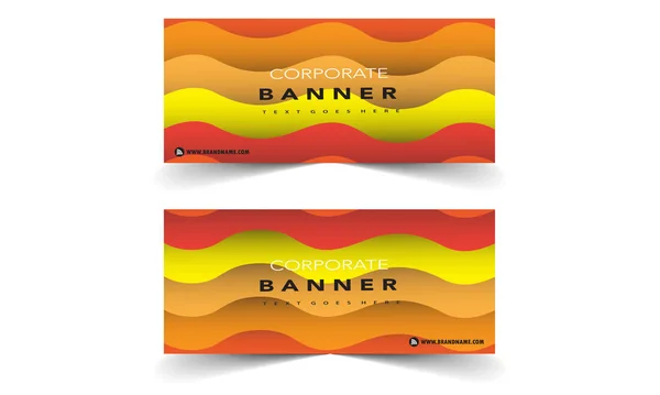 Banner de onda colorido abstrato —  Vetores de Stock