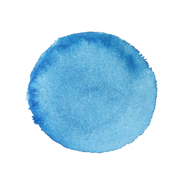 Astratto Acquerello Mano Vernice Blu Rotondo Sfondo Vettore Cerchio Blu — Vettoriale Stock
