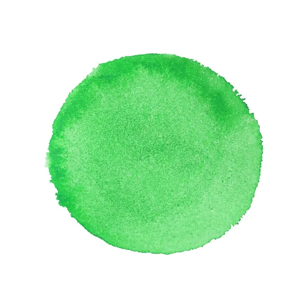 Abstrait Aquarelle Peinture Main Vert Arrière Plan Rond Illustration Vectorielle — Image vectorielle