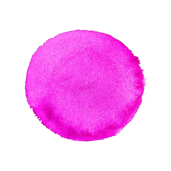 抽象水彩手漆粉红圆形背景 水彩圆矢量插图 粉红色剪贴画作品 — 图库矢量图片