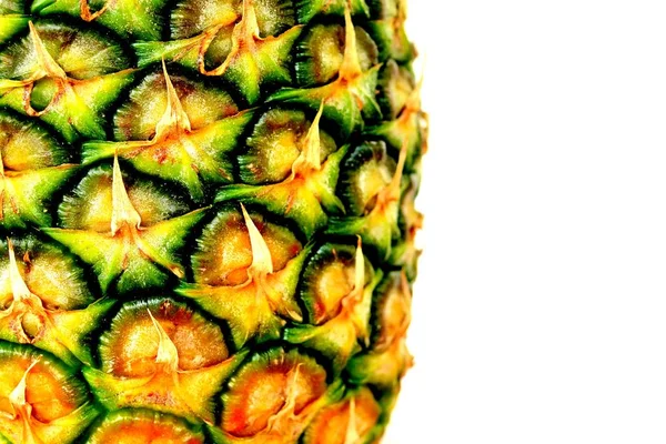 Mogen Ananas Ljus Vit Bakgrund — Stockfoto