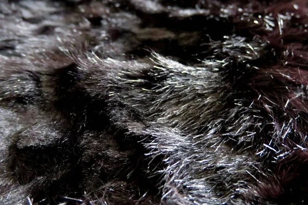 natural black fur background close up