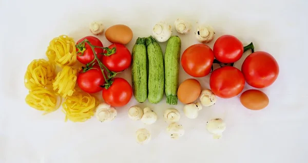 Свежие Здоровые Овощи Белом Фоне — стоковое фото