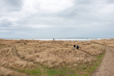 kış aylarında sahil, Oregon, Abd