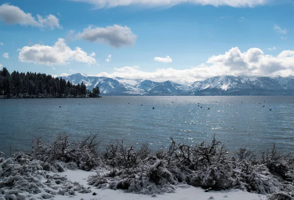 Danau Tahoe di musim dingin — Stok Foto