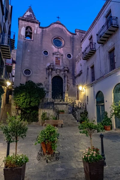 A quiet court in Cefalu Italy