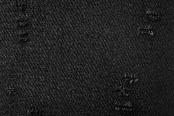 Siyah Kumaş Dokusu Kumaştan Yapılmış Koyu Renkli Malzemenin Arka Planı — Stok fotoğraf