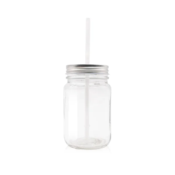 Clear Jar Tube Isolated Background Clipping Path — Stock Photo, Image