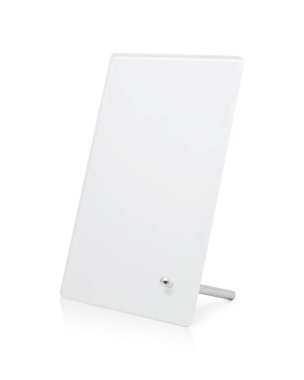 Kırpma yolları Beyaz arka planda yalıtılmış fotoğraf çerçevesi ayna. Tasarımınız için saydam resim çerçevesi.