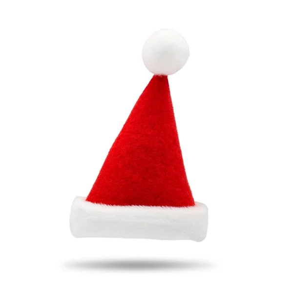 Chapéu Vermelho Fundo Branco Acessório Papai Noel Moda Para Seu — Fotografia de Stock