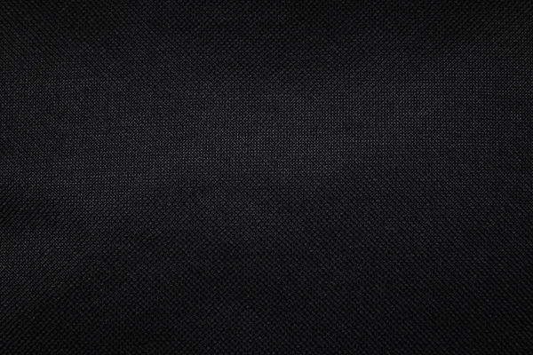 Black Fabric Texture Background Blank Cloth Textile Material Pattern — Stock Photo, Image