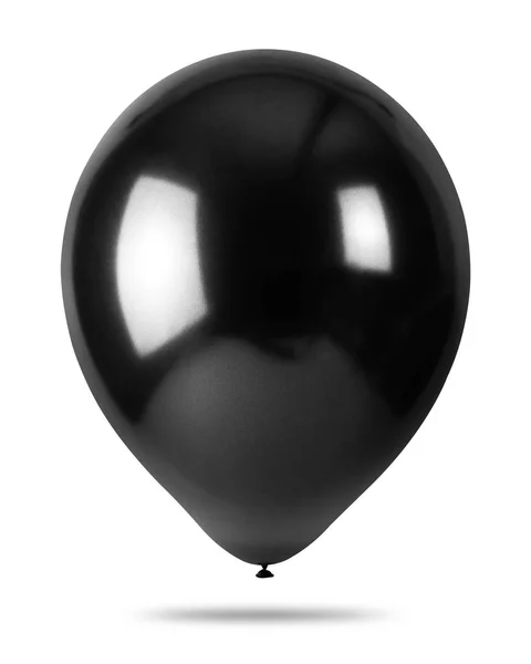 Globos Negros Aislados Sobre Fondo Blanco Decoraciones Para Fiestas Recorte — Foto de Stock