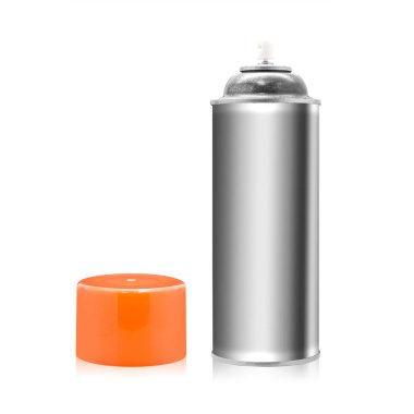 Sprey boya şişesi beyaz arka plan üzerinde izole. Tasarım için boş nesne. ( Kırpma yolu )