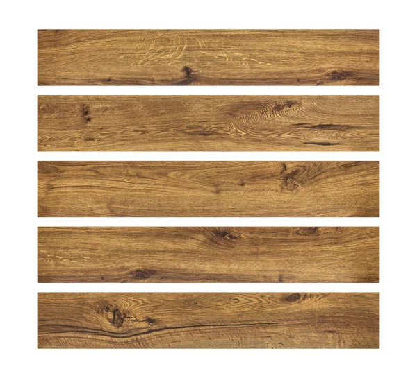 Holzbohlen Isoliert Auf Weißem Hintergrund Braune Holztafel Schnittpfad — Stockfoto
