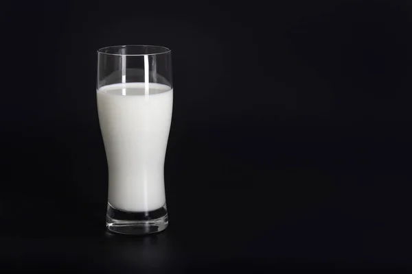 Milk Glass Dark Background — Stock Photo, Image