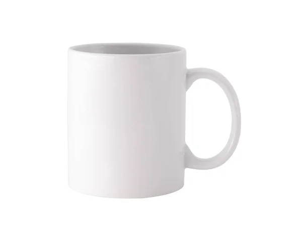 Білий Кухоль Ізольованому Фоні Відсічним Контуром Порожня Чашка Вашого Дизайну — стокове фото