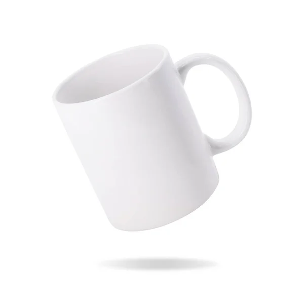 White Mug Isolated Background Clipping Path Blank Drink Cup Your — 스톡 사진