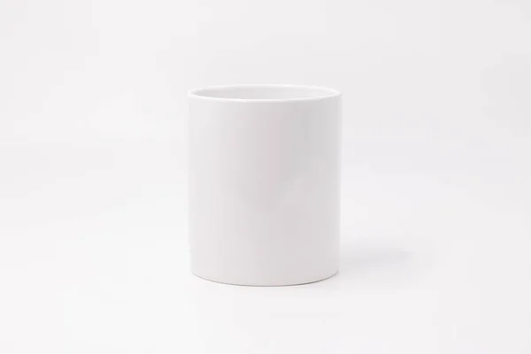 Керамическая Кружка Белом Фоне Blank Drink Cup Your Design — стоковое фото