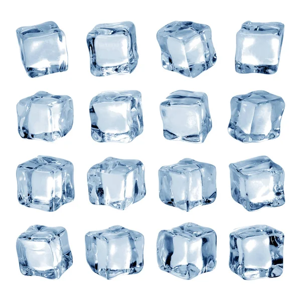 Cubo Gelo Isolado Sobre Fundo Branco Pedaço Gelo Forma Bloco — Fotografia de Stock