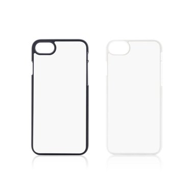 Kırpma yolu ile izole arka plan üzerinde Telefon durumda. Montaj veya tasarımınız için mobil kapak.