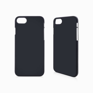 Kırpma yolu ile izole arka plan üzerinde Telefon durumda. Montaj veya tasarımınız için mobil kapak.