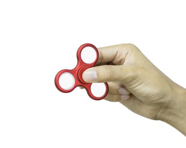 El tutma kıpırkıpır spinner beyaz arka plan üzerinde izole. Stres giderici oyuncak.