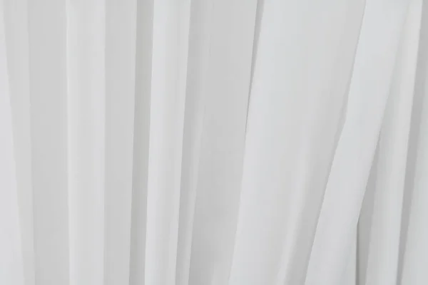 Fondo Textura Tela Blanca Arrugado Material Cortinas — Foto de Stock
