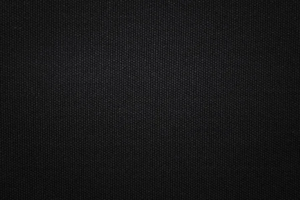 Černé Tkaniny Textury Pozadí Detail Plátna Textilního Materiálu — Stock fotografie