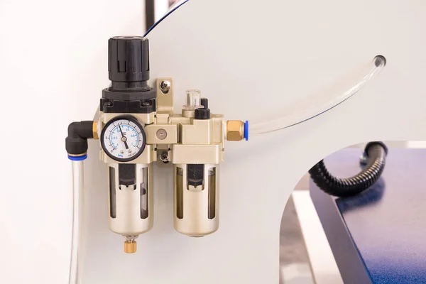 Medidor Válvula Pneumática Máquina Controle Pressão — Fotografia de Stock