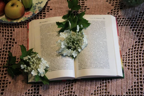 yaz natürmort: yabani çiçekler ve kitap