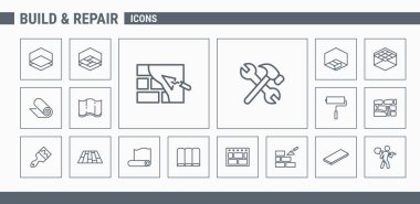Construction icons set 03 vector