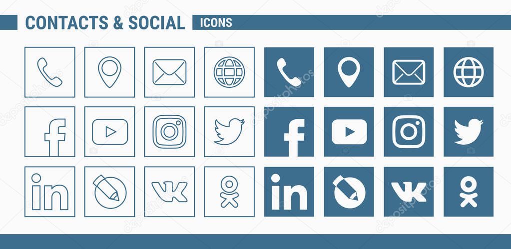 Contacts Icons Set 01