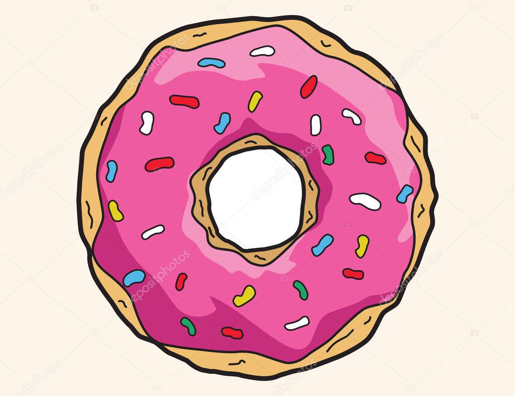 Donut - Sweet Dessert Vector Illustration